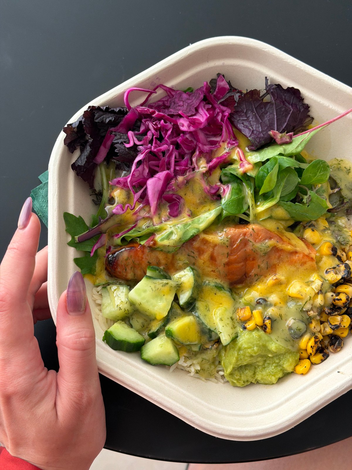 Ordinary moments captured across Athens: takeout lunch, bathroom selfie