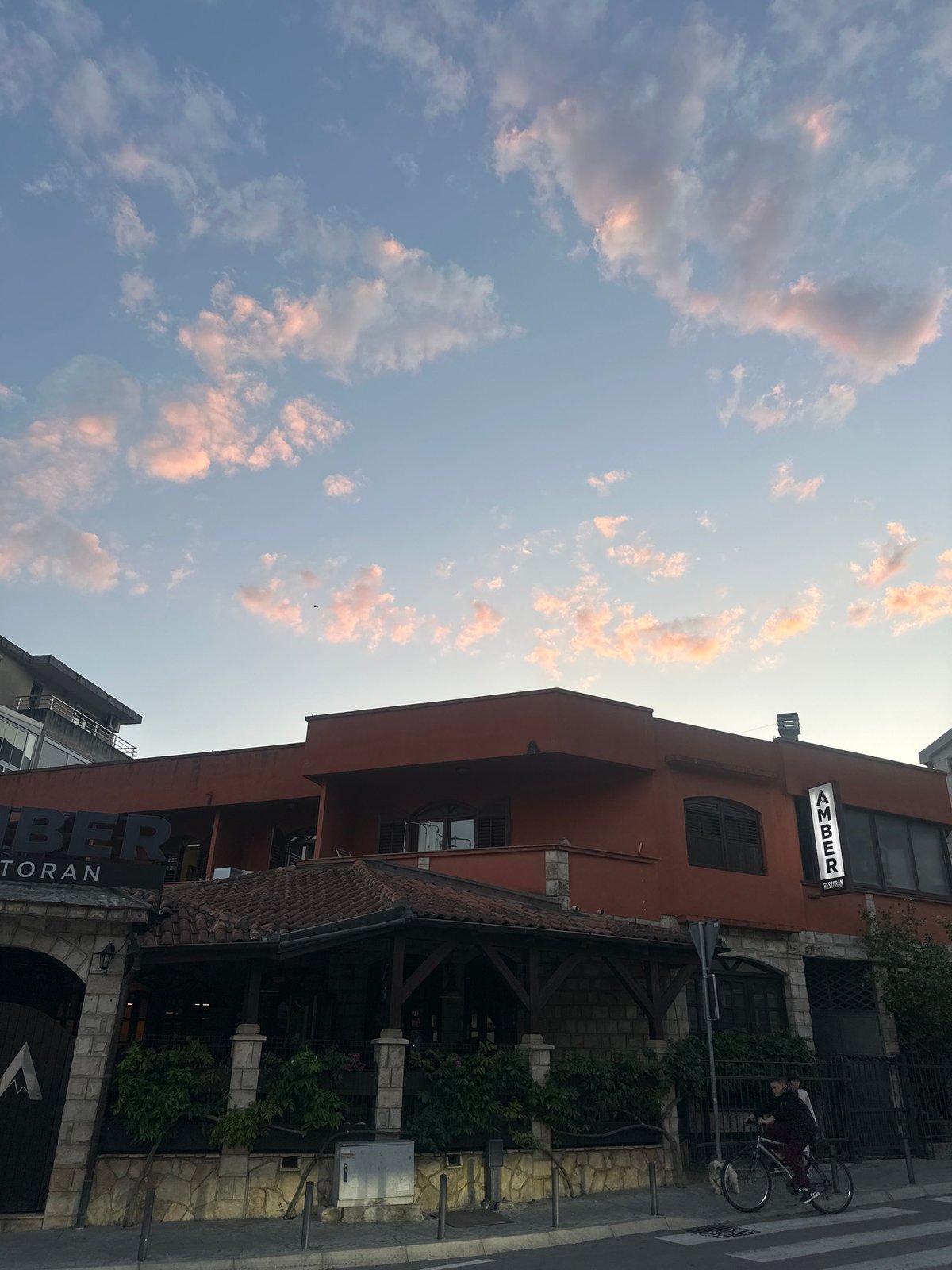 Evening building views documented across Budva, Montenegro
