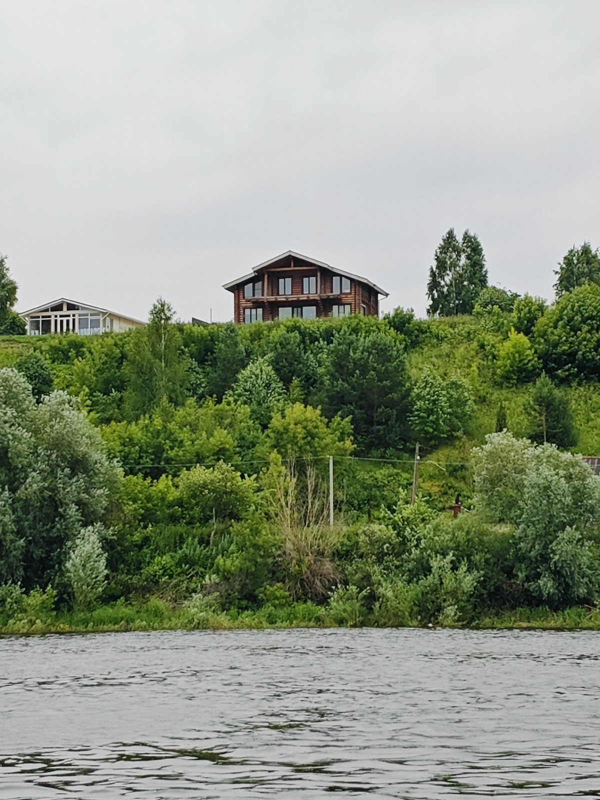 Fishing from an inflatable boat on the Ольховка river