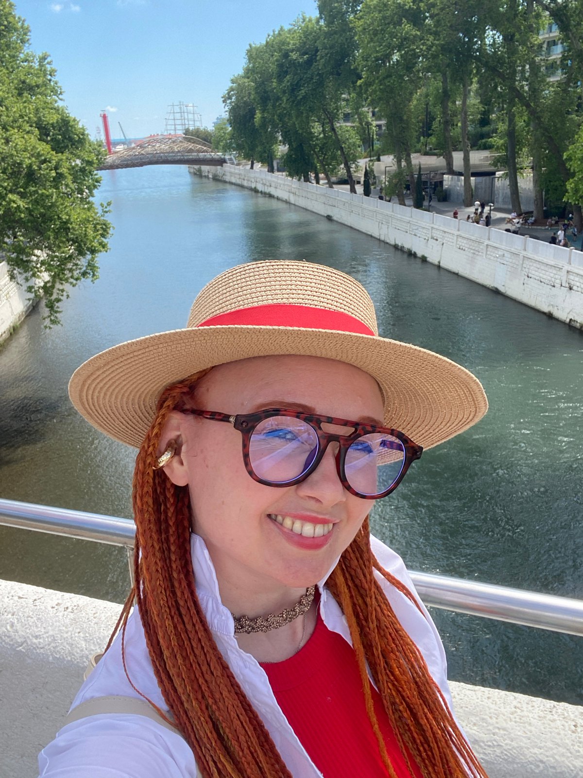 Tourists document sunny June day sightseeing in central Sochi