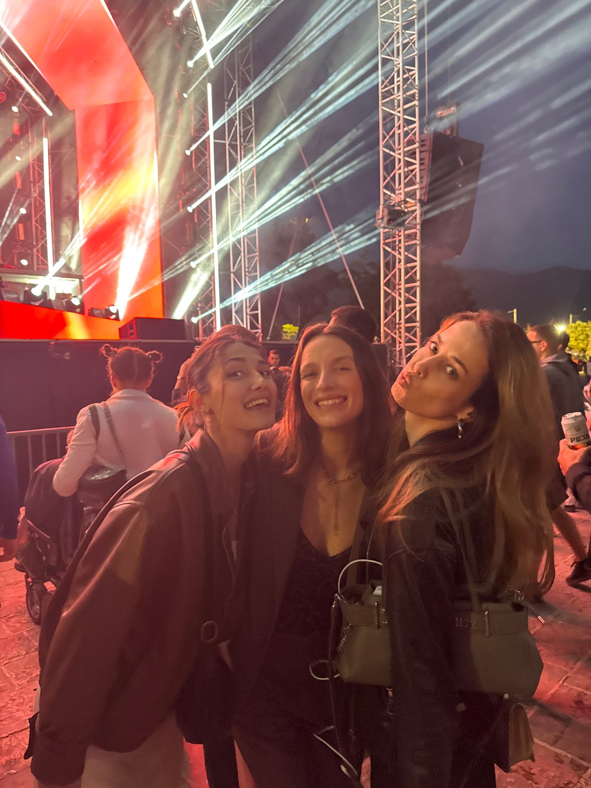 DJ performs at outdoor nighttime concert in Budva Montenegro