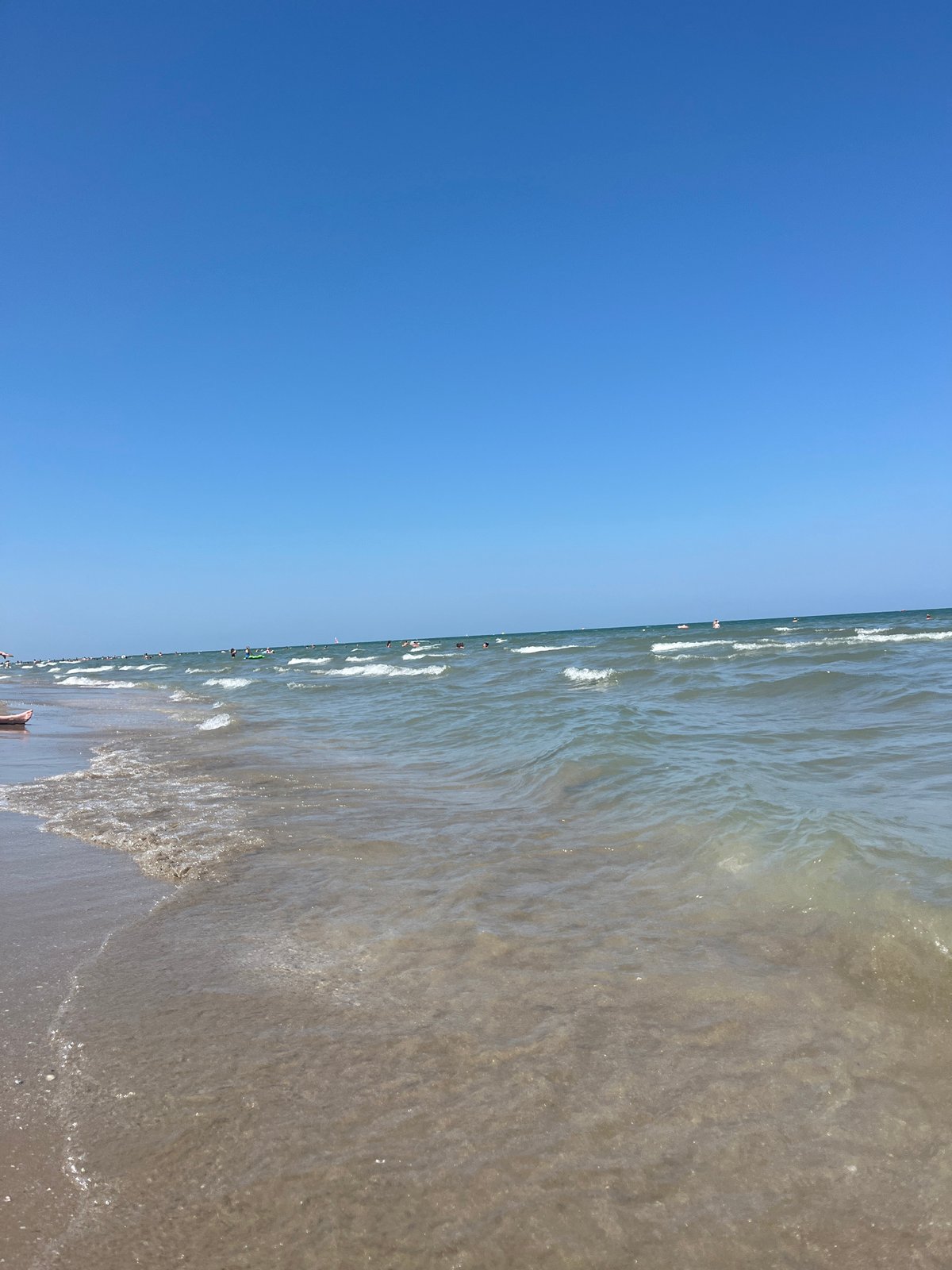 Busy summer afternoon along the Rimini shore
