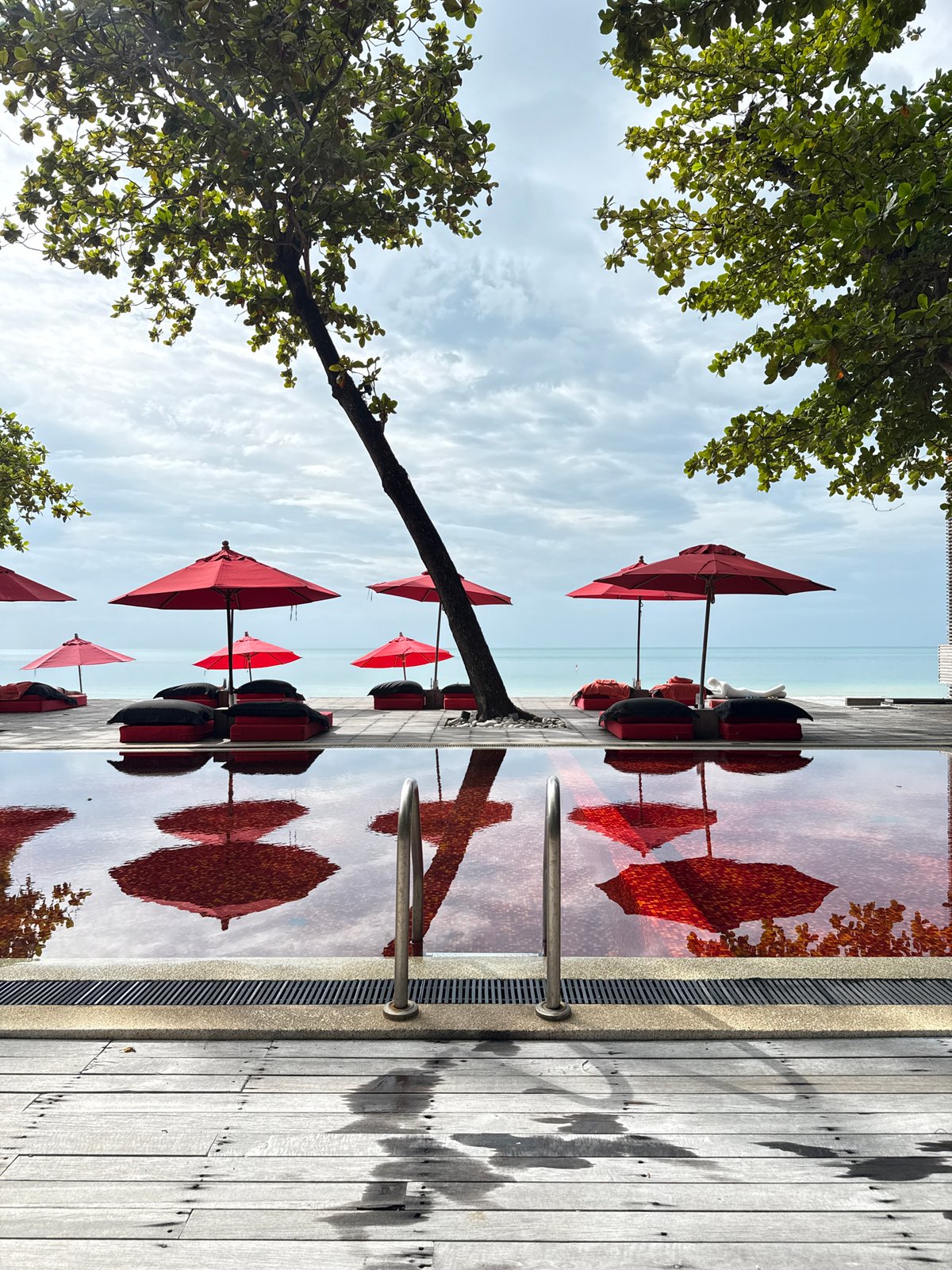 Lazy beach morning at a Koh Samui resort