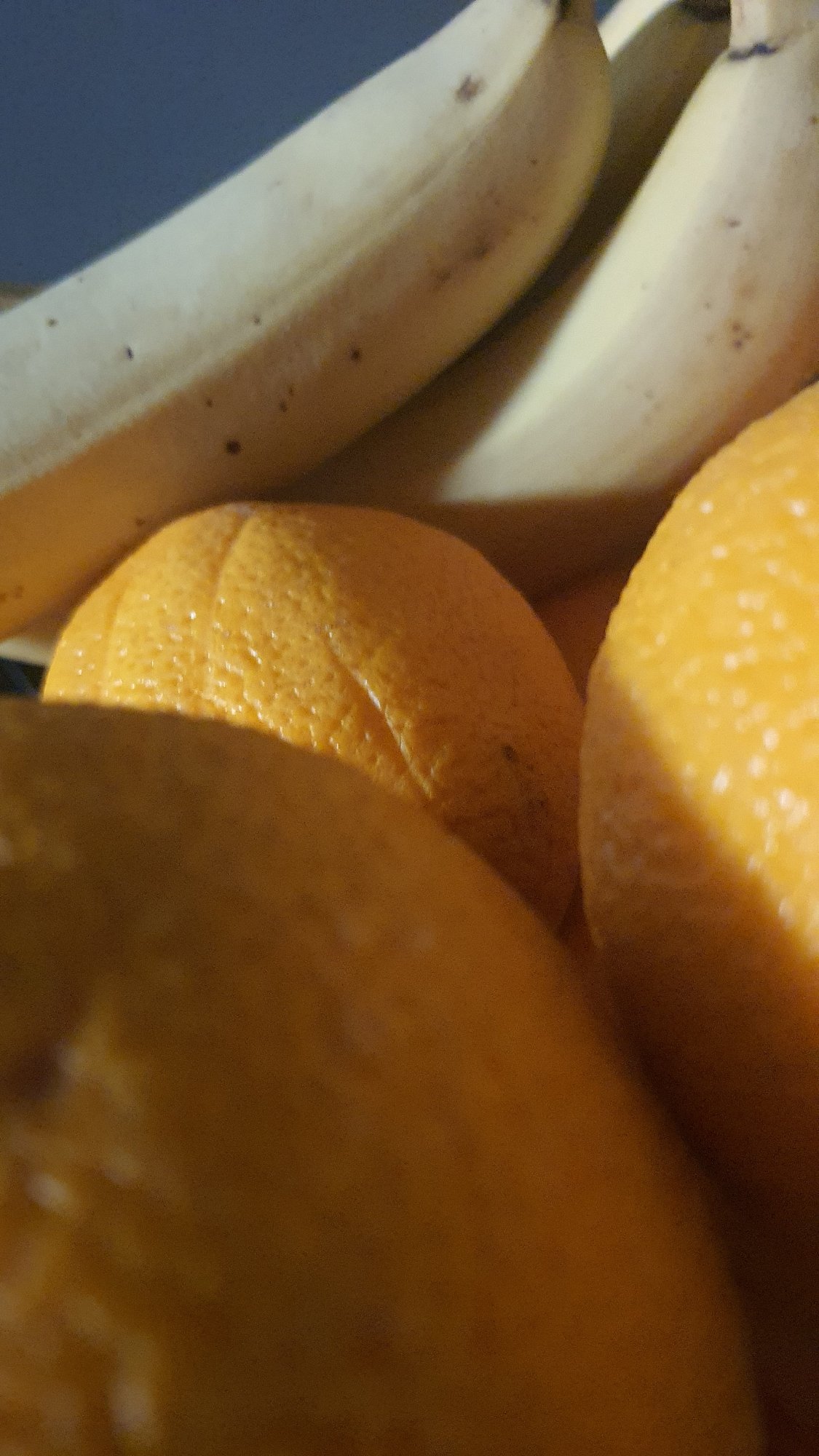 Fruit cluster with bananas and oranges observed May 21