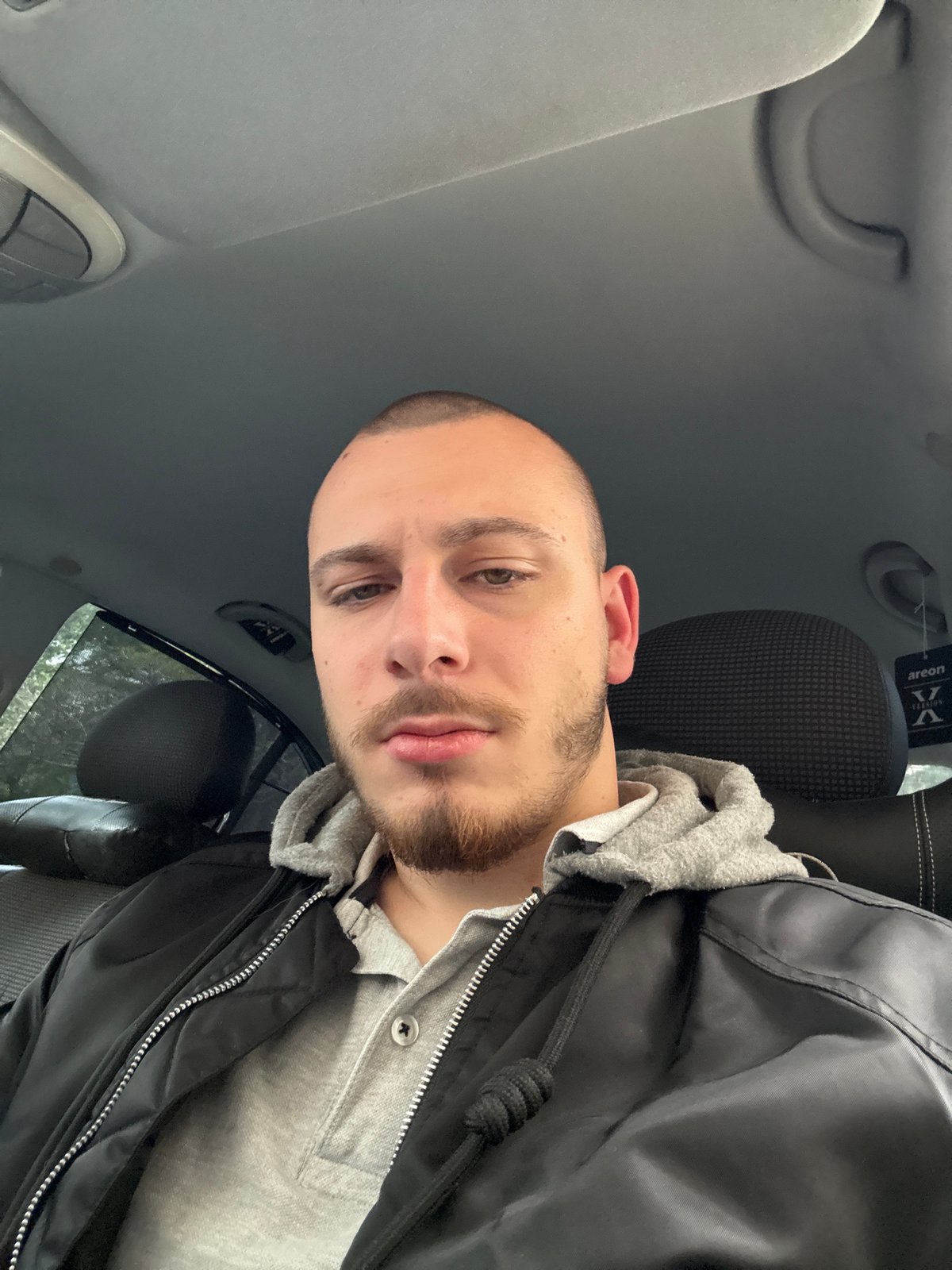Driver documents snack break in Mercedes-Benz, Stara Zagora