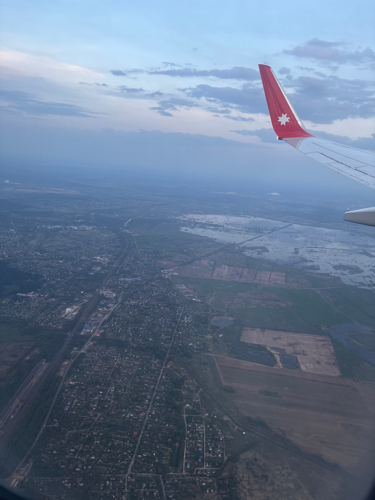 Passenger documents flight arrival at Moscow's Domodedovo Airport