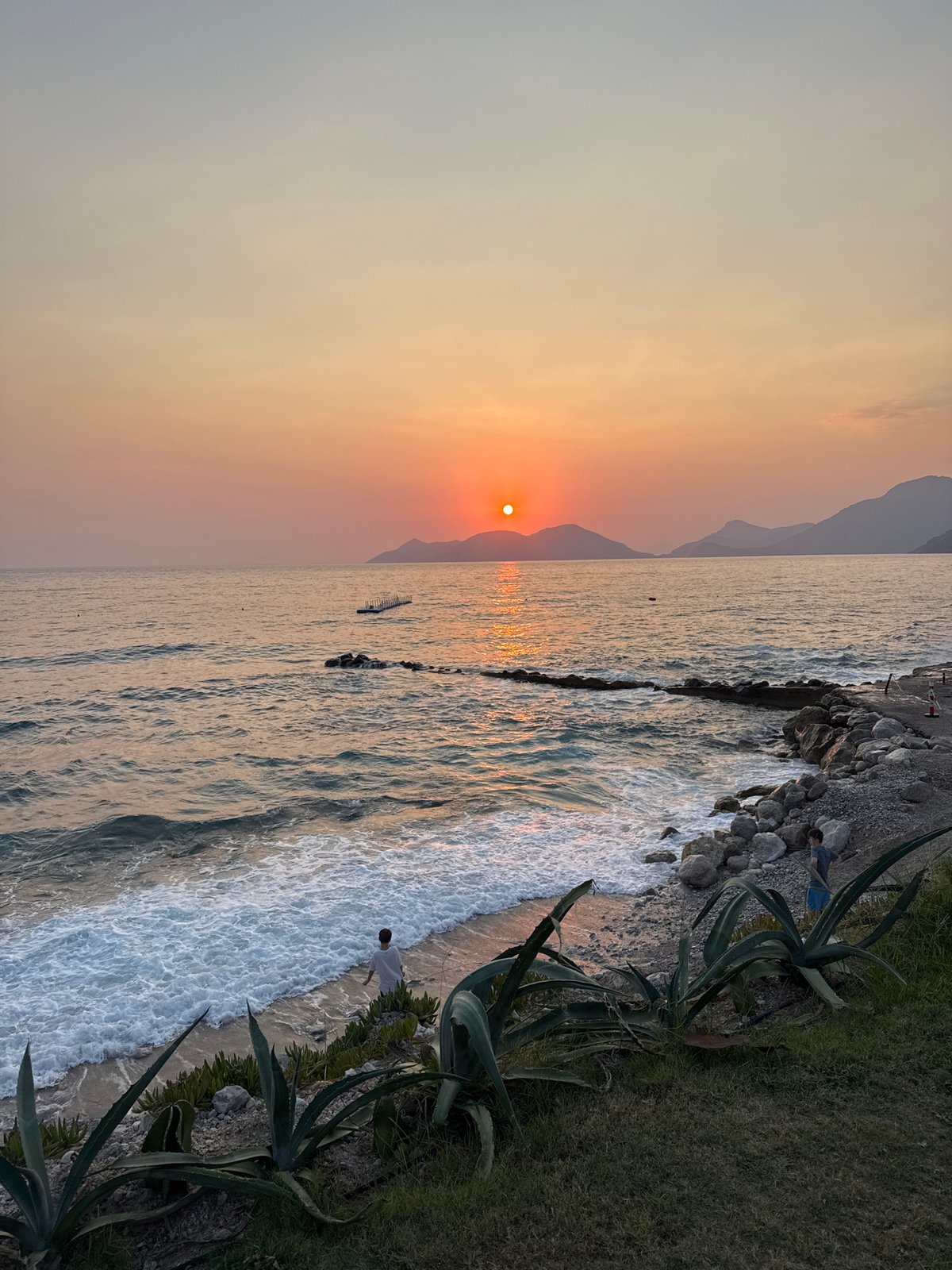 Sunset hour along the Fethiye waterfront, Aegean Sea
