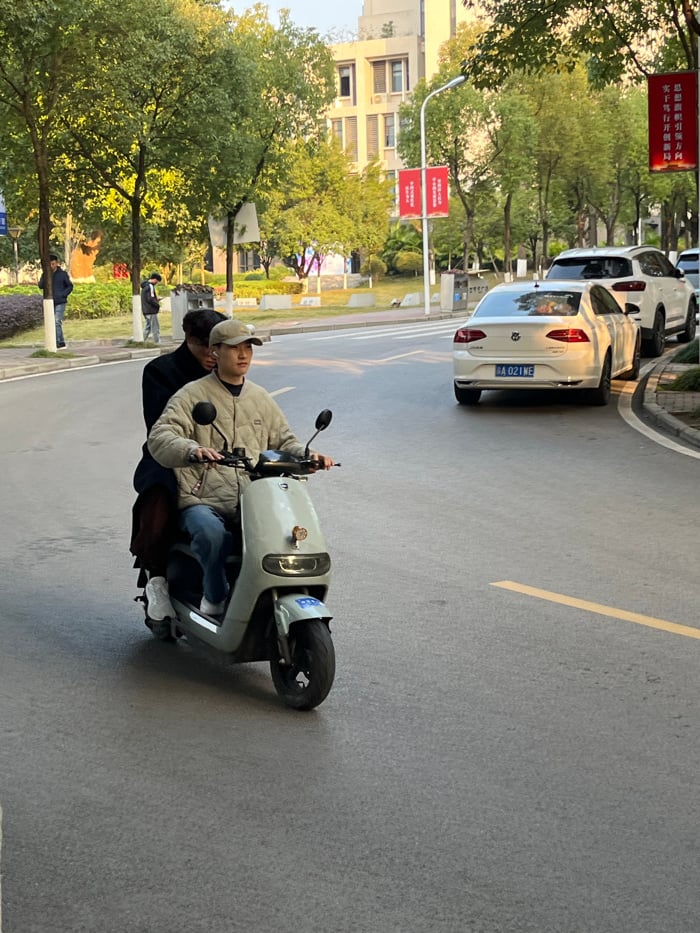 Daily life scenes documented across Jiangjin, China campus and commercial areas