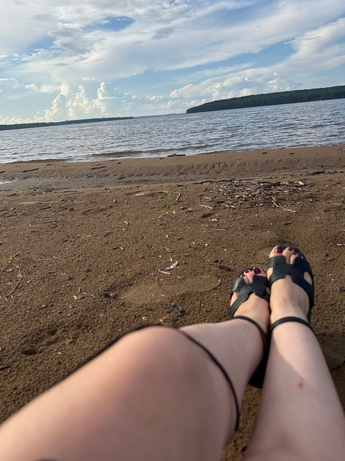 Lazy afternoon at the beach in Chaikovsky, Russia