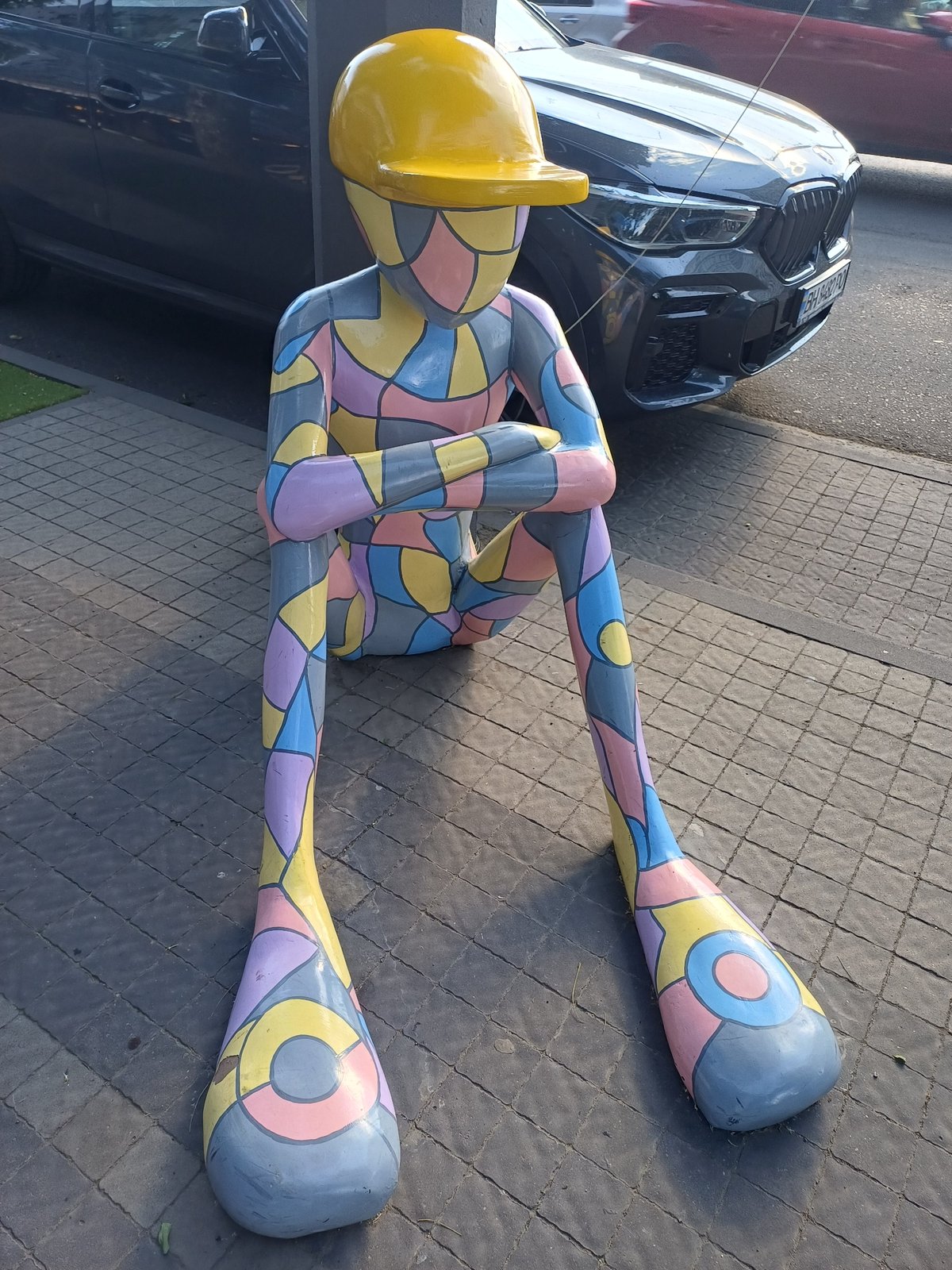 Afternoon exploring Odesa streets and bold abstract sculptures