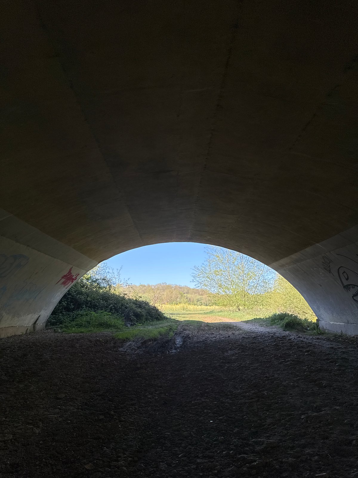View captured from concrete tunnel in Tinwell, UK