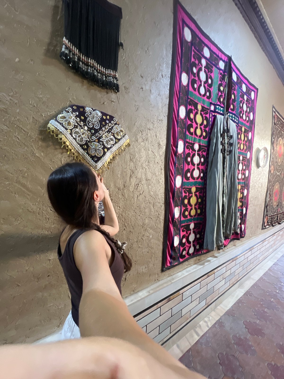 Overnight stop at a traditional Samarkand guesthouse mid-overland trip