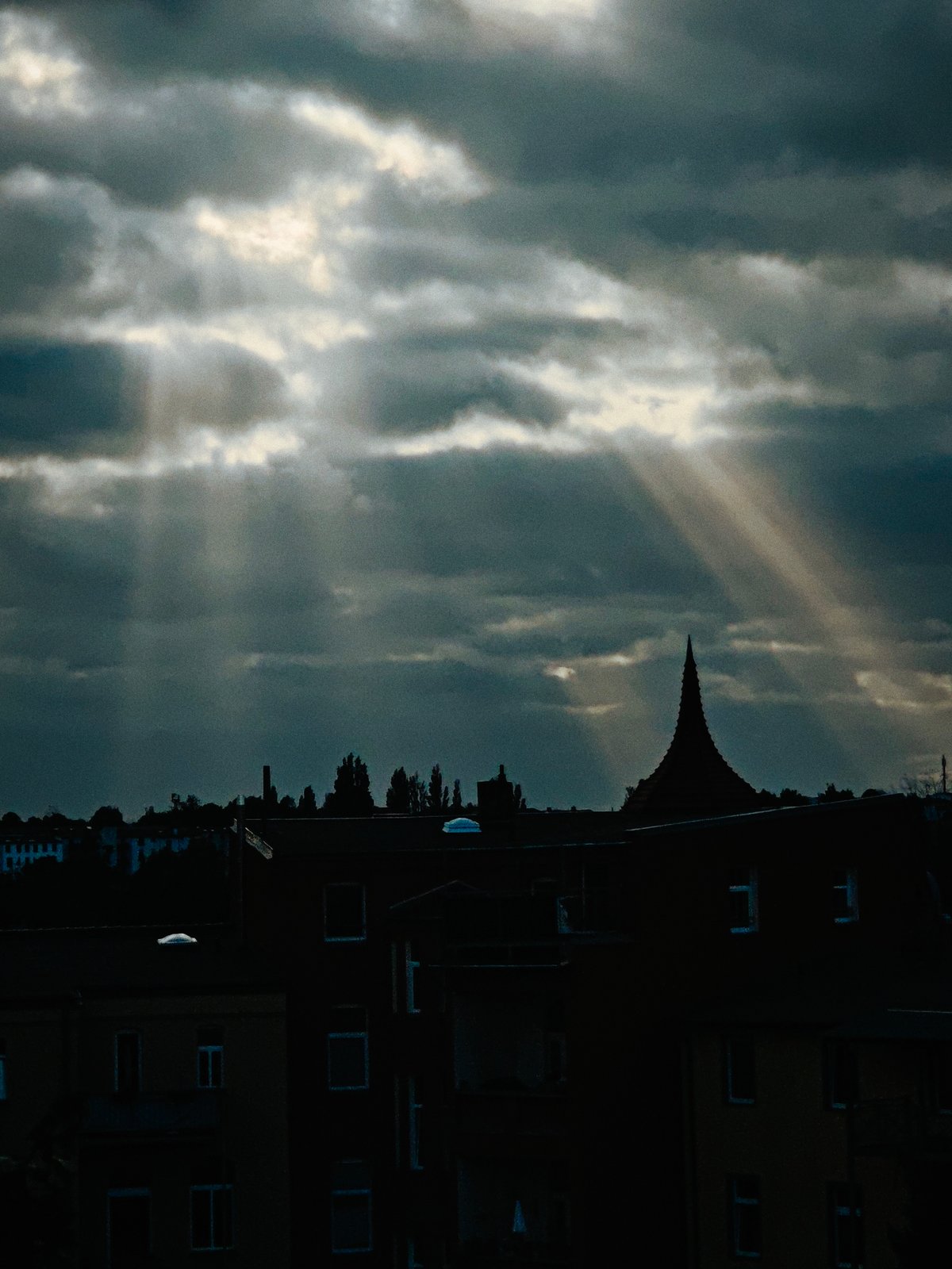 Schwerin summer Friday: stormy skies, sunflowers, and city views