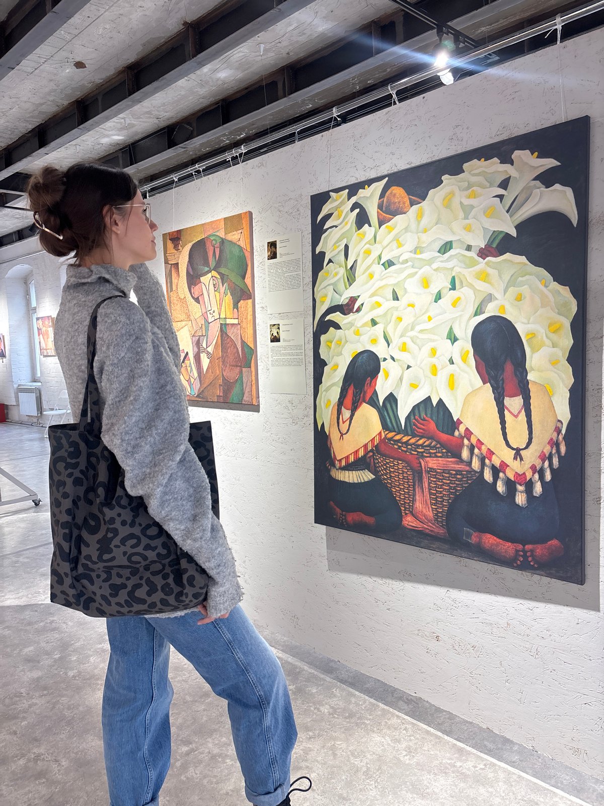 Morning art gallery visit in Krasnoyarsk features Rivera painting