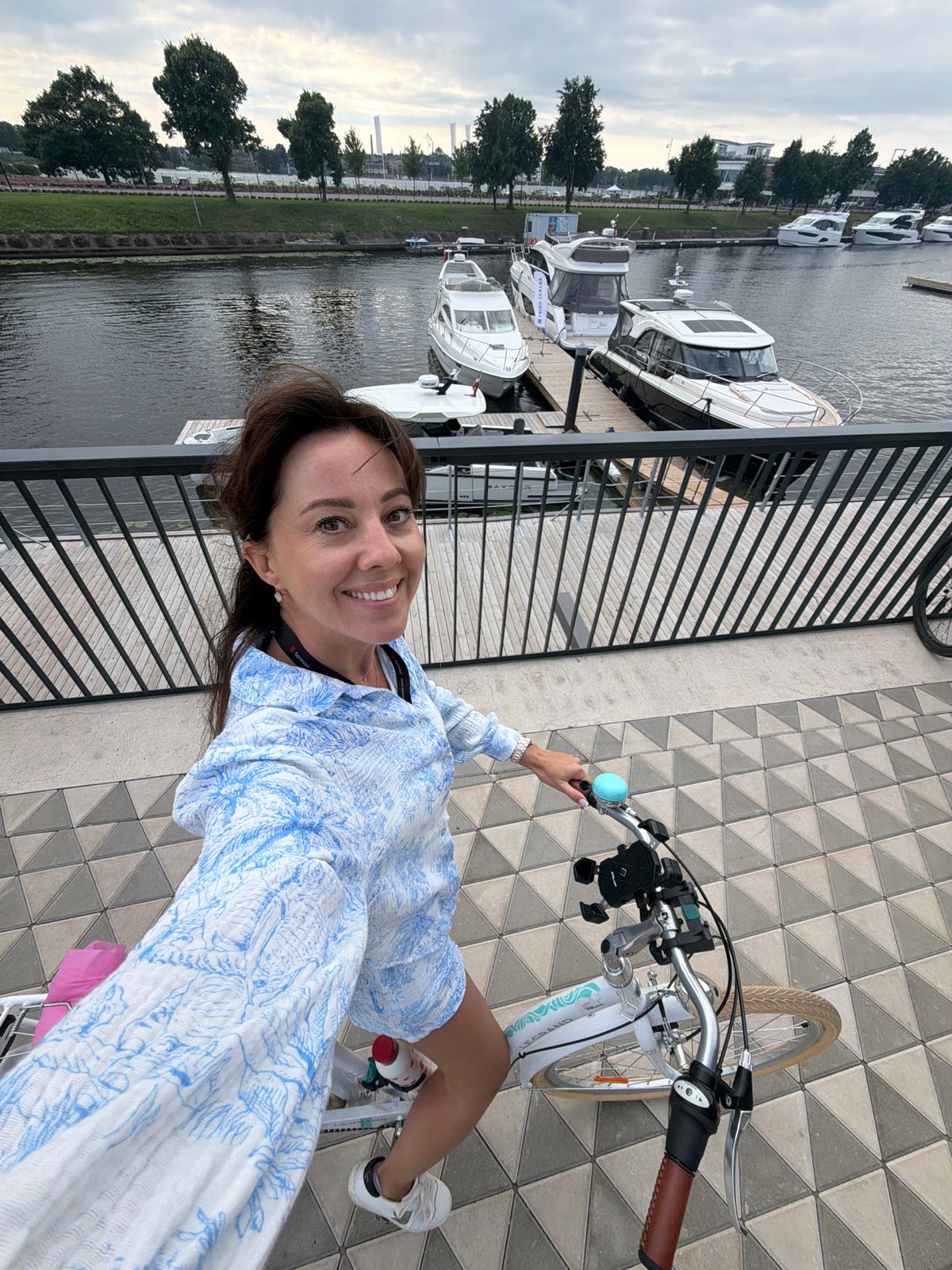 Afternoon along Riga's canal promenade and marina