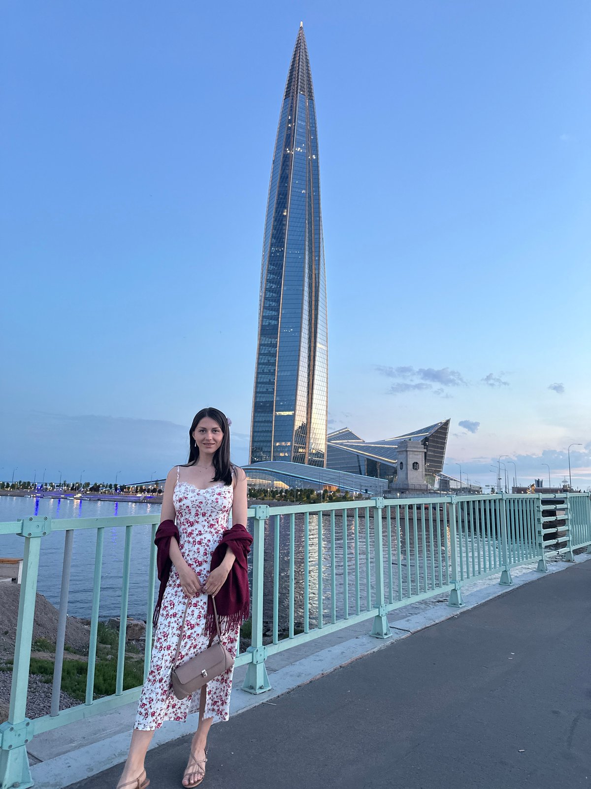 Evening photography gathering near Lakhta Center in Saint Petersburg