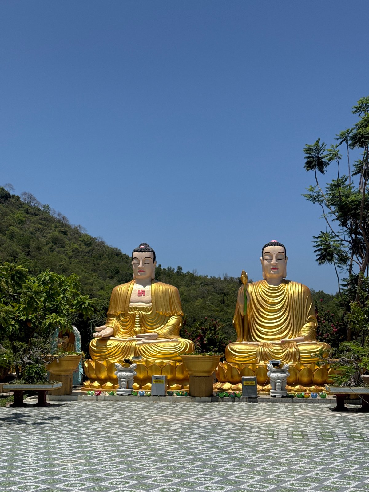 Golden Buddha statues spotted at temple in Vietnam