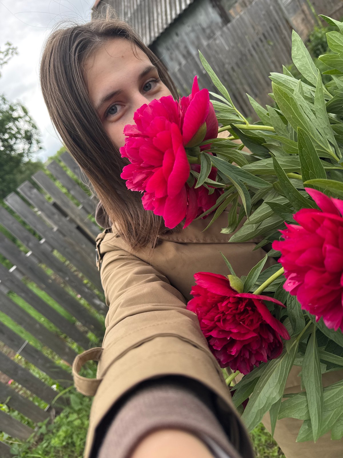 Pink peony photography session documented in Vereshchagino, Russia