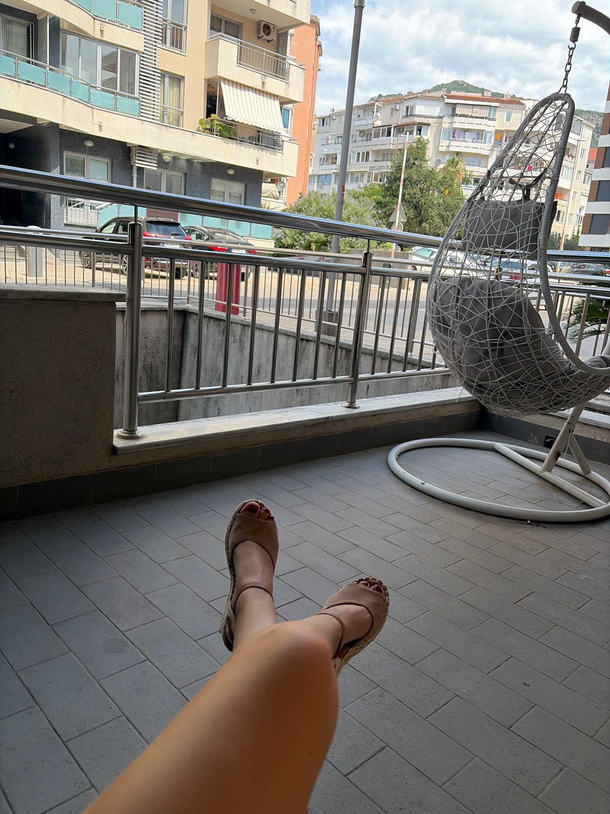 Lazy summer morning on a Budva balcony, Montenegro