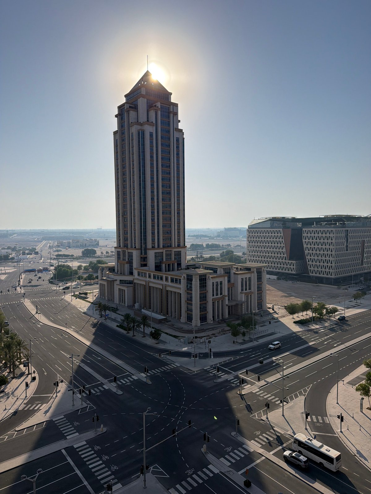 Afternoon exploration of a modern coastal city from multiple vantage points