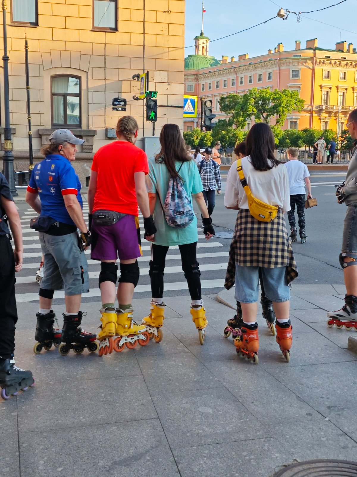 Summer afternoon scenes captured across Saint Petersburg parks and streets