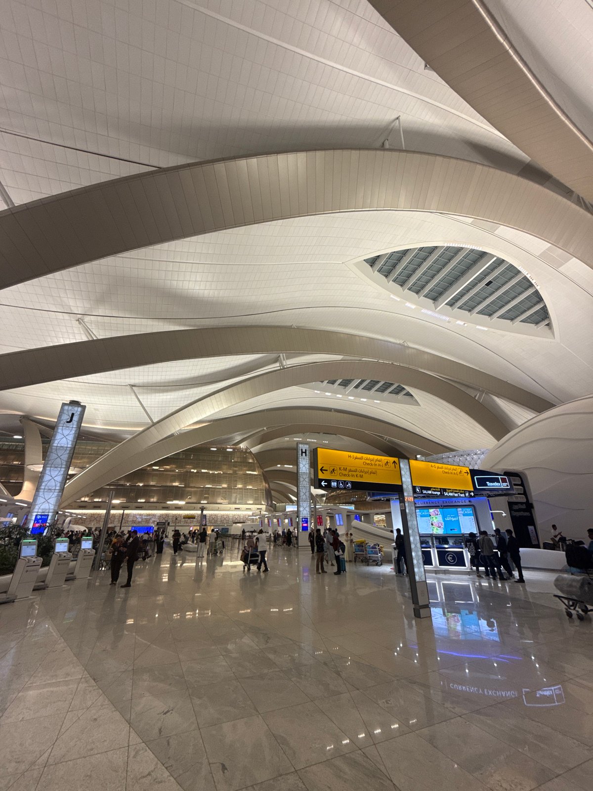 Abu Dhabi Airport Terminal A's bold interior architecture
