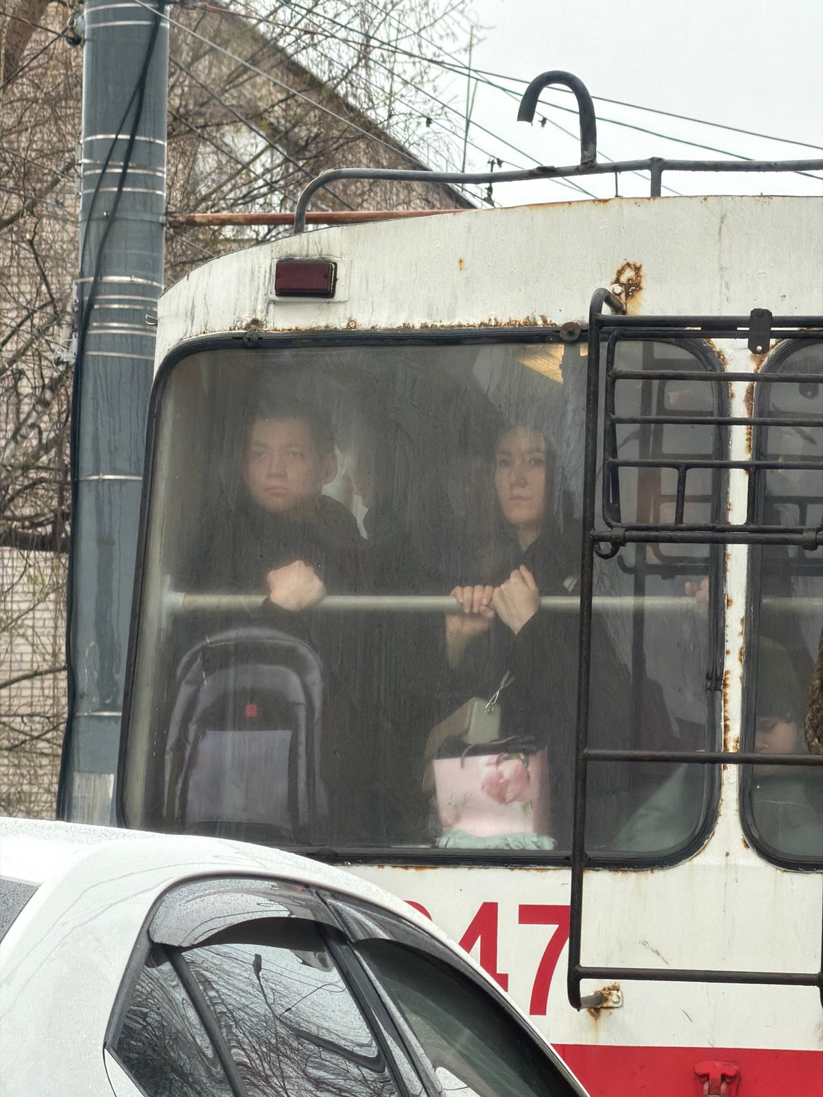 Man photographed in car during early morning in Izhevsk