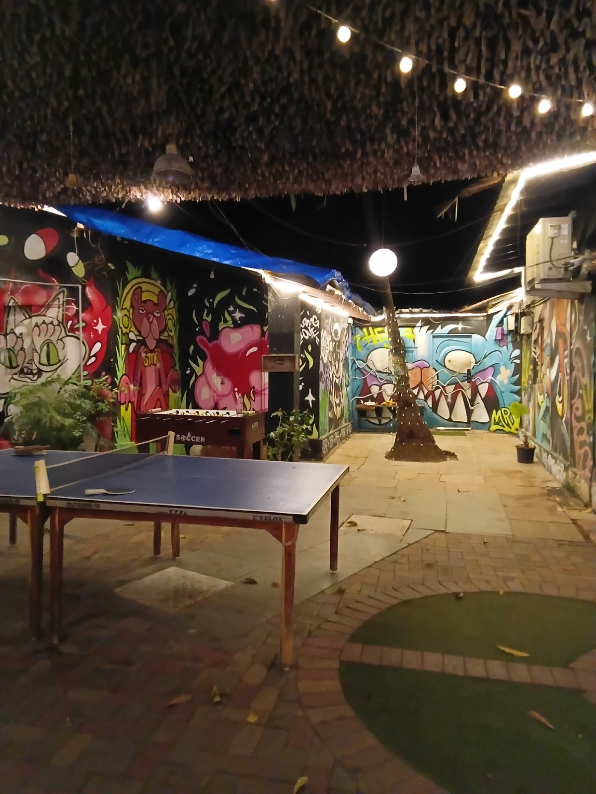 Bar scenes documented in Vagator, India during afternoon hours