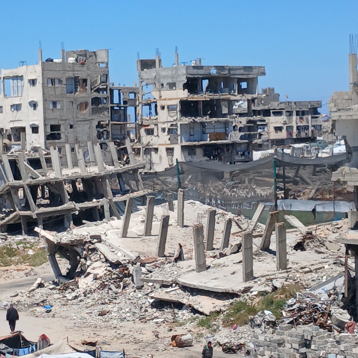 Gaza urban landscape shows extensive building damage April 2026