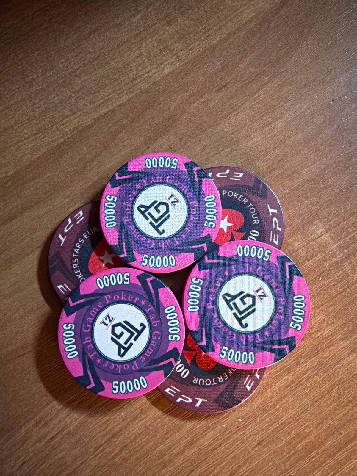 Poker chips spotted on table in Russian village