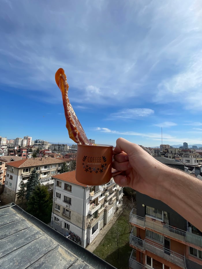 Morning rooftop bar visit documented at InterContinental Sofia