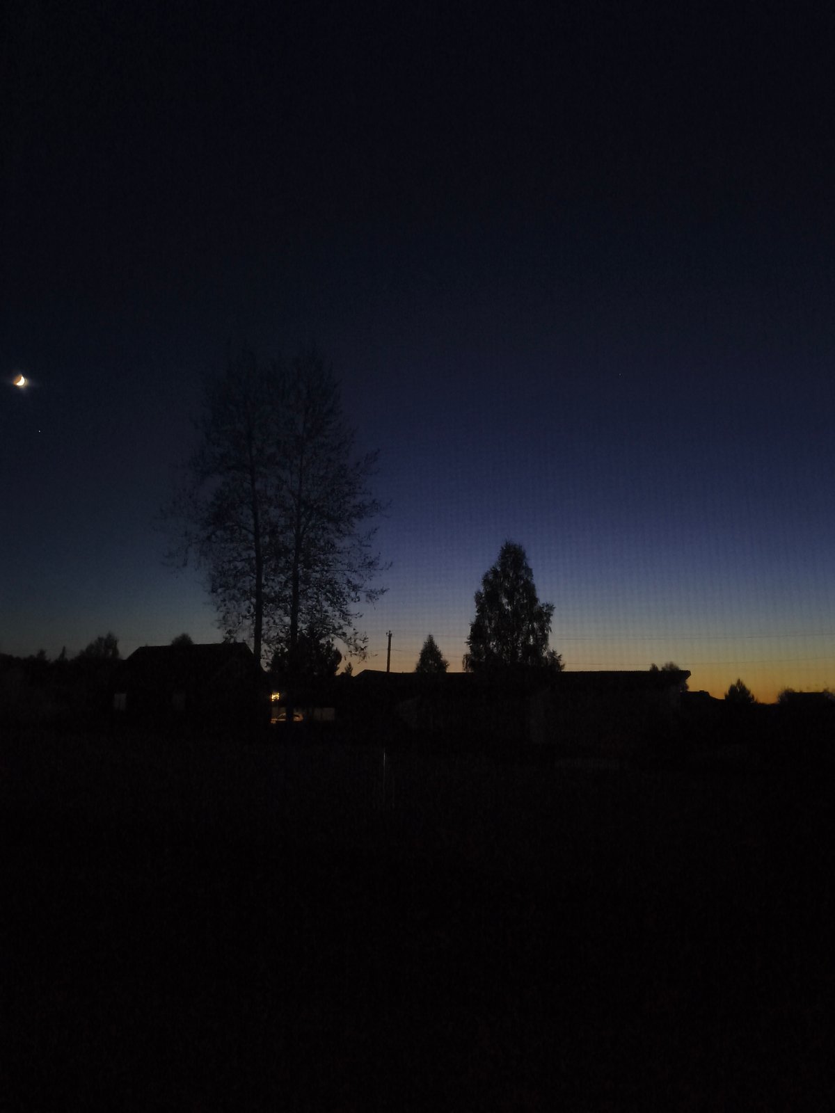 Evening scenes documented in Русский Вожой, Russia