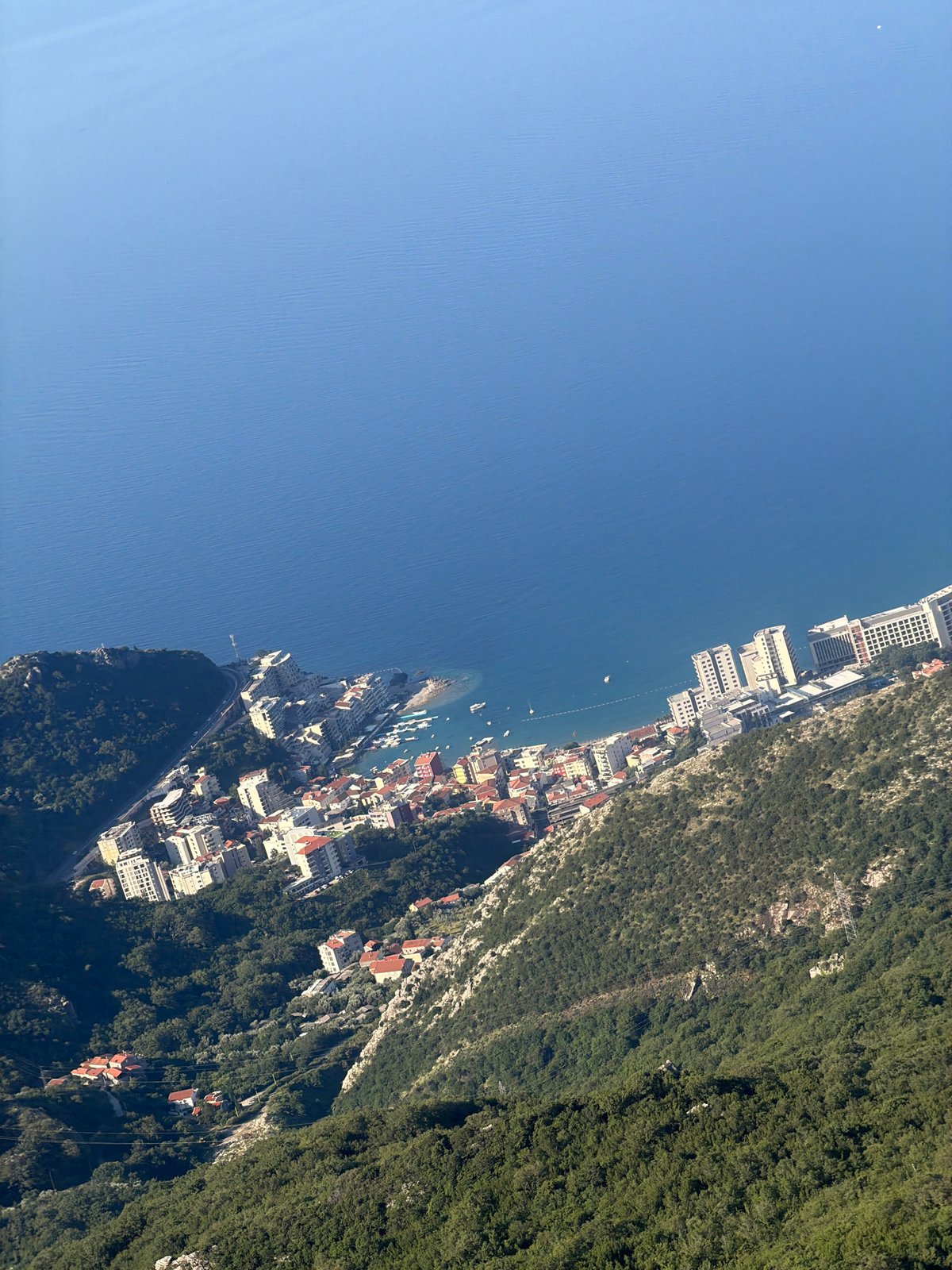 Morning aerial photography session captures historic Montenegro coastal city