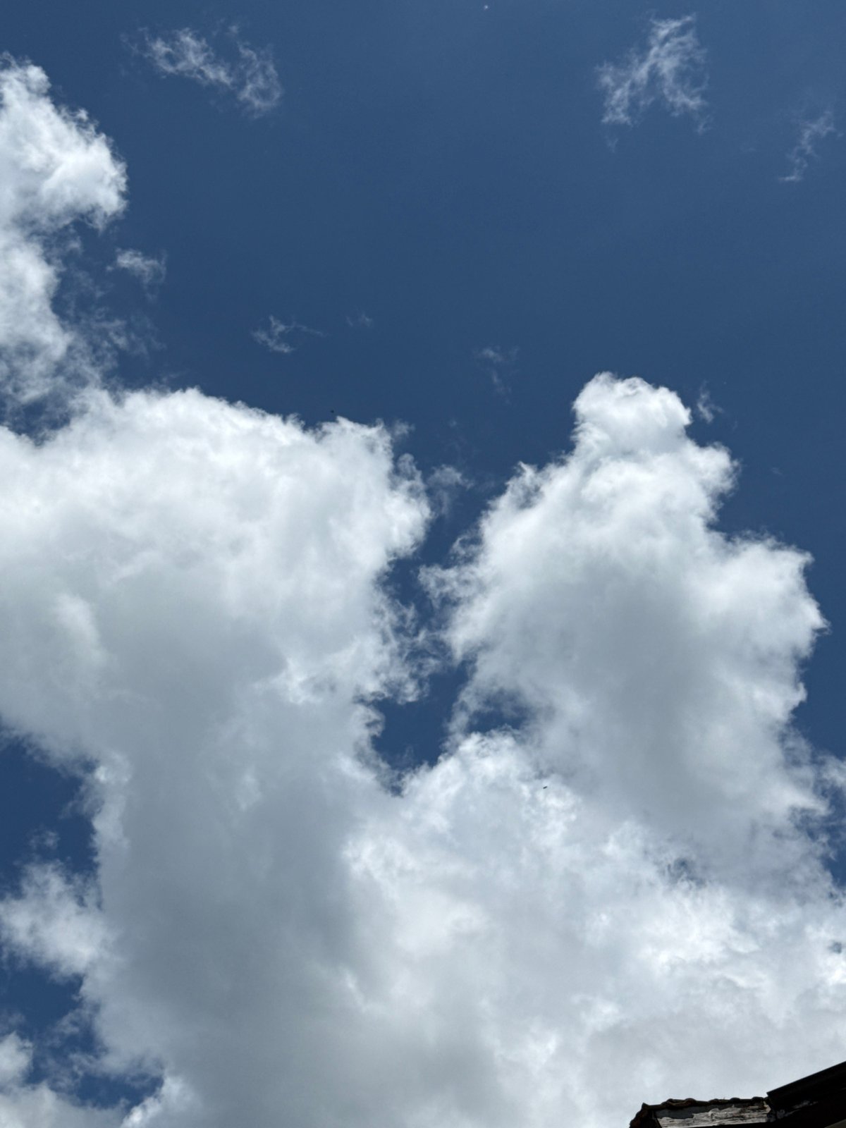 Contrasting Blue Sky and White Clouds Observed in Smolyan