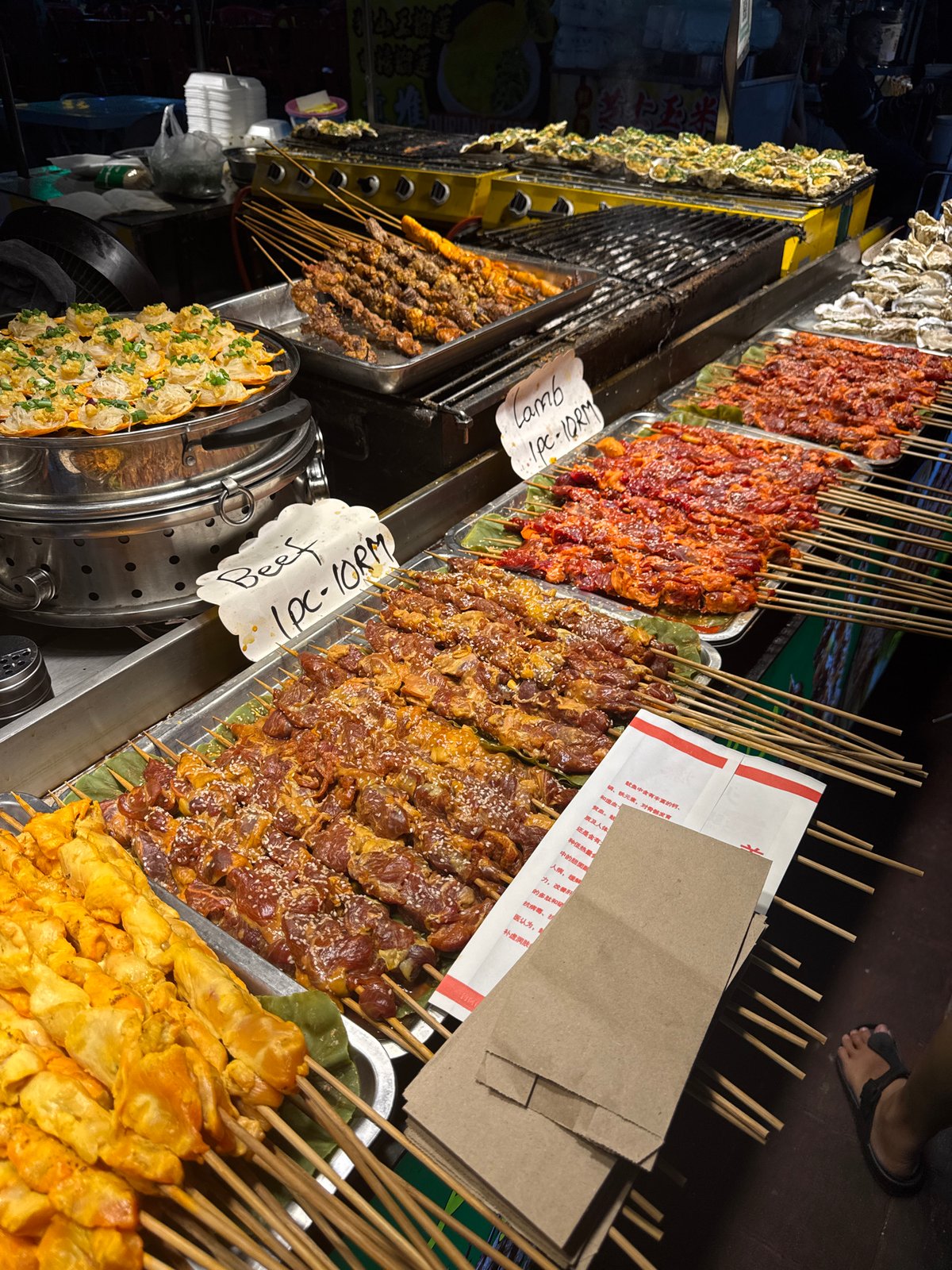 Evening Night Market Activity Documented in Kuala Lumpur