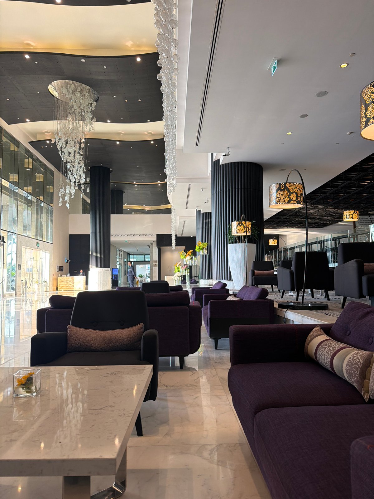 Close-up details from St. Regis Abu Dhabi's lobby interior