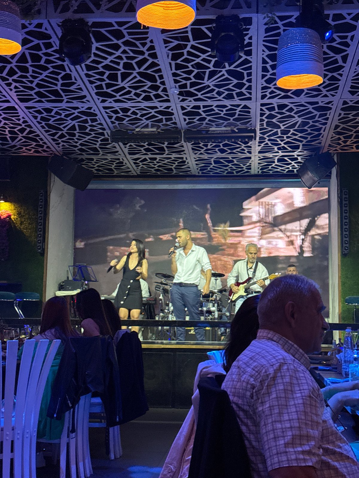 Evening social gathering with live music and dining in Plovdiv