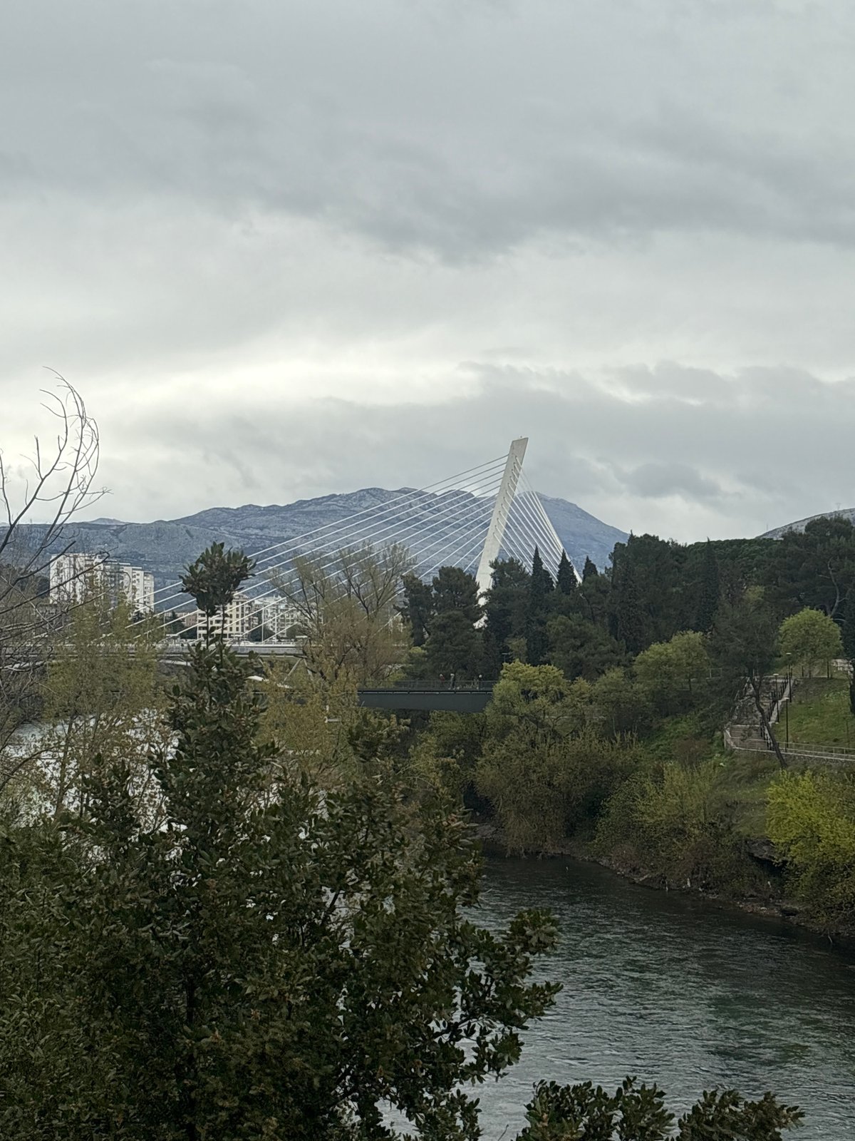 Morning leisure scenes captured along Morača River in Podgorica