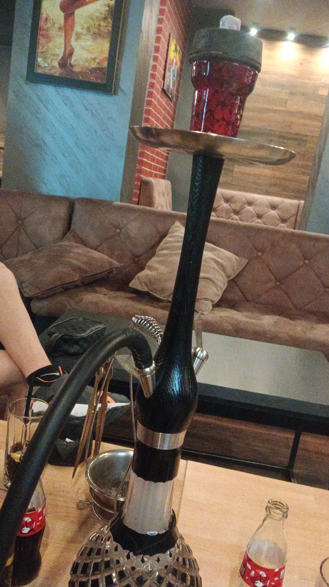 Hookah bar evening in Burgas with football and coastal views