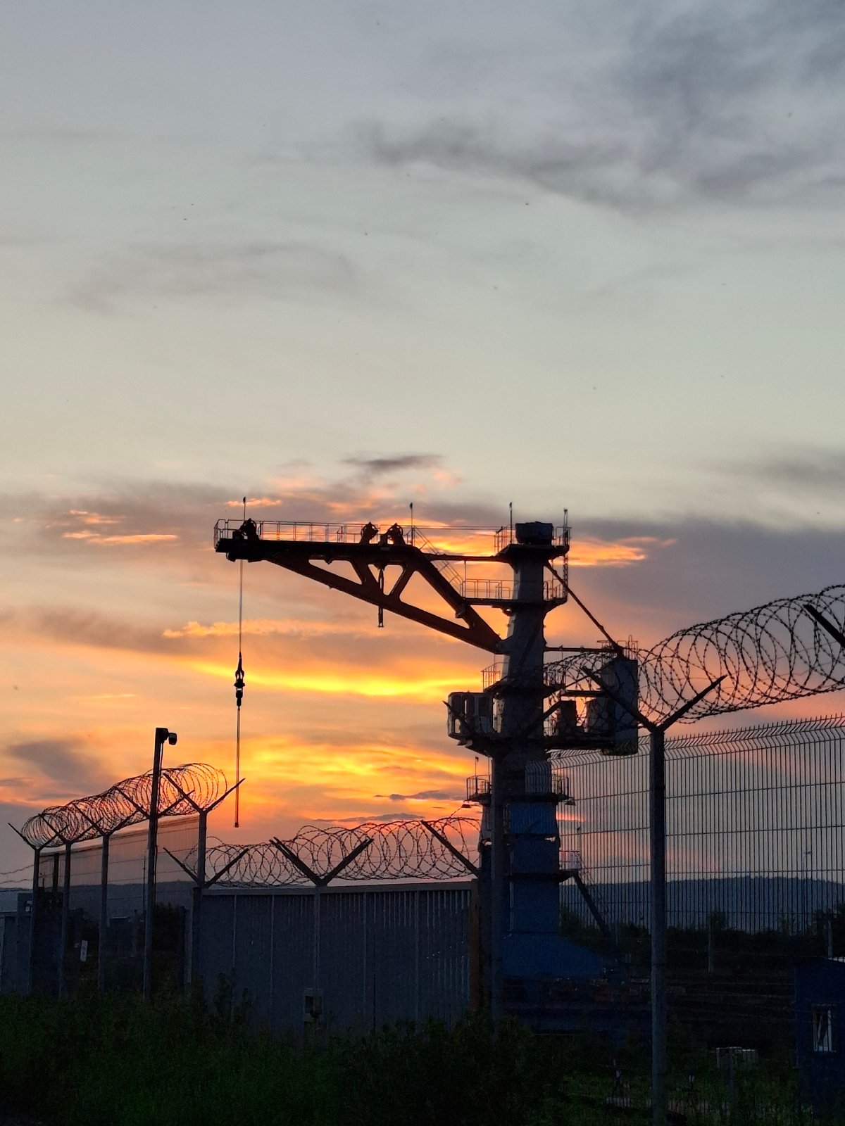 Sunset bike ride through industrial Chaikovsky, Russia