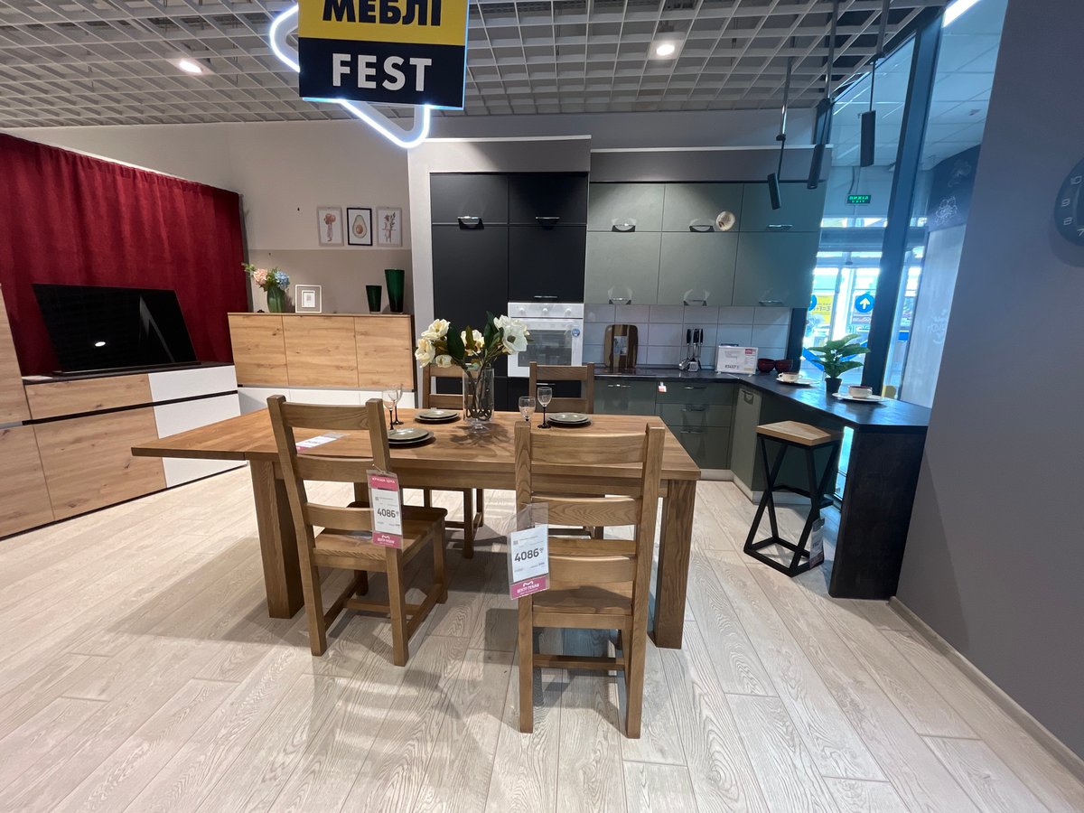 Inside a Kharkiv furniture showroom, room by room