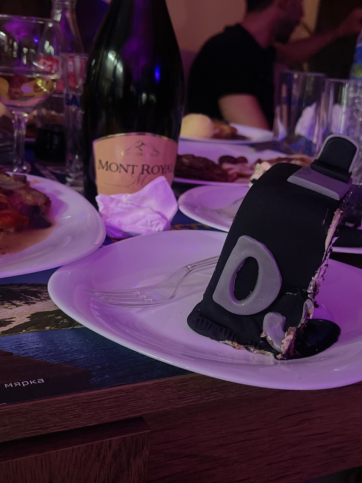 Social gathering with novelty cake documented in Somovit, Bulgaria
