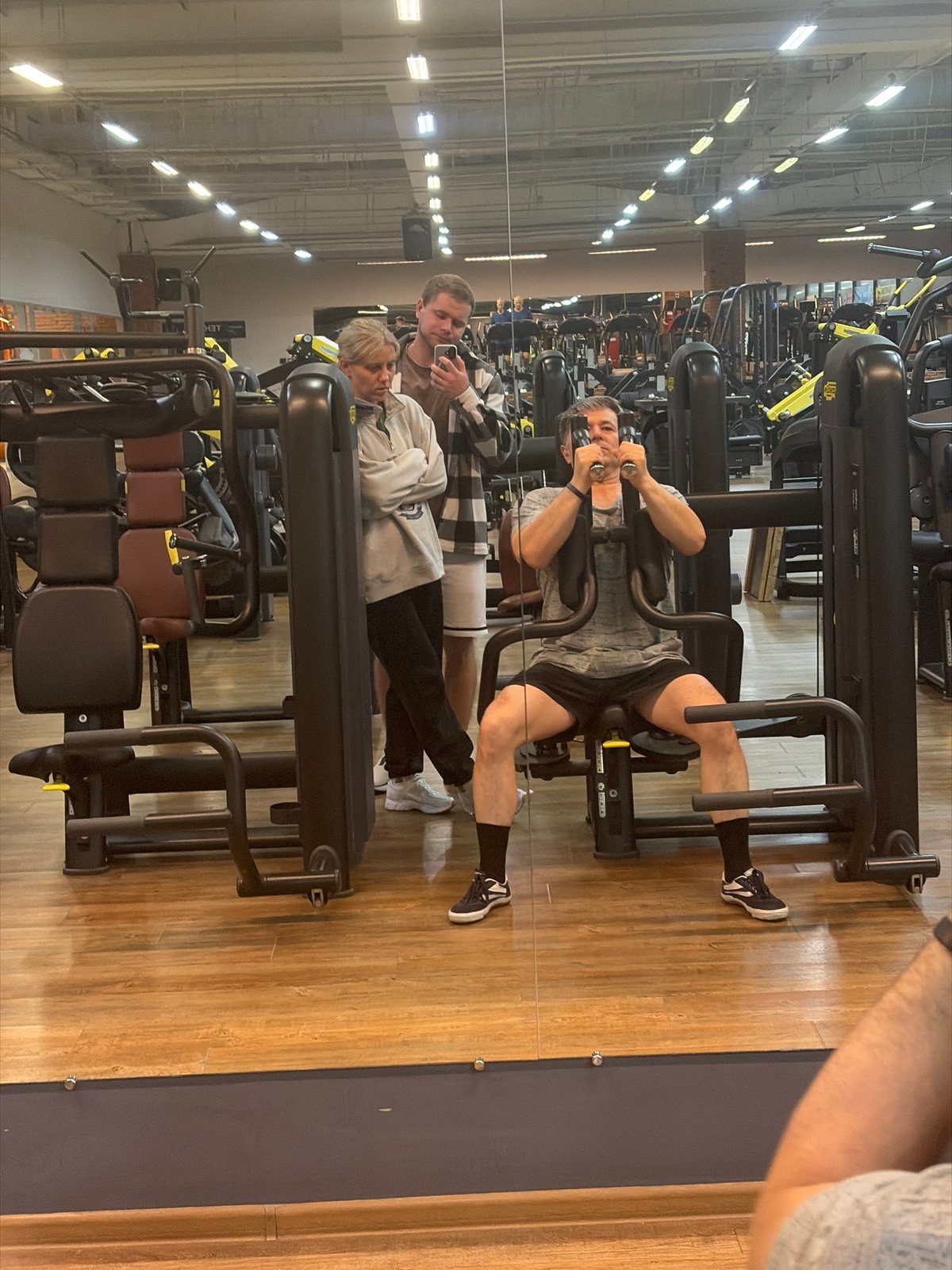 Early morning gym session recorded in Chaikovsky, Russia