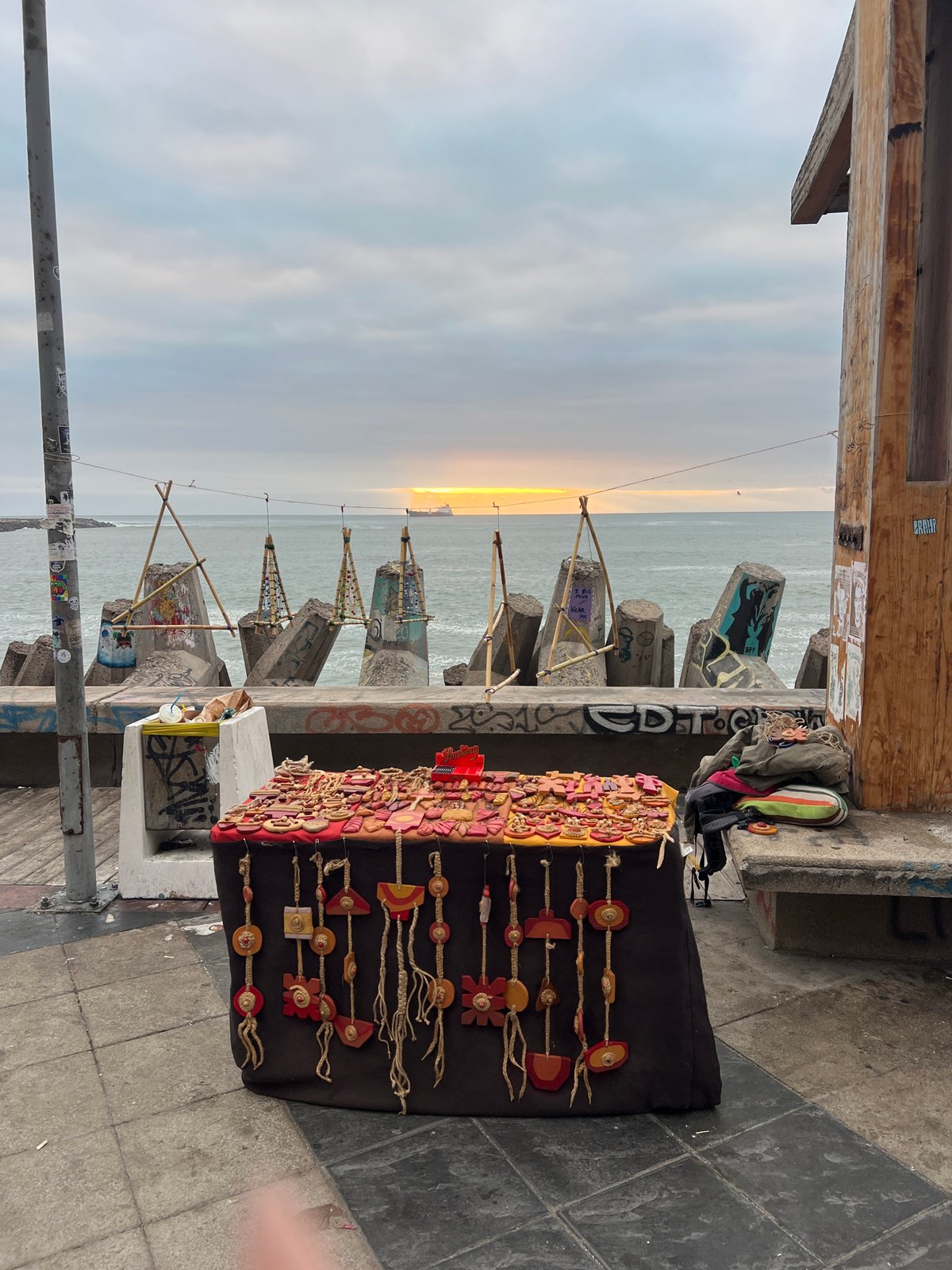 Evening life documented in Arica, Chile port city