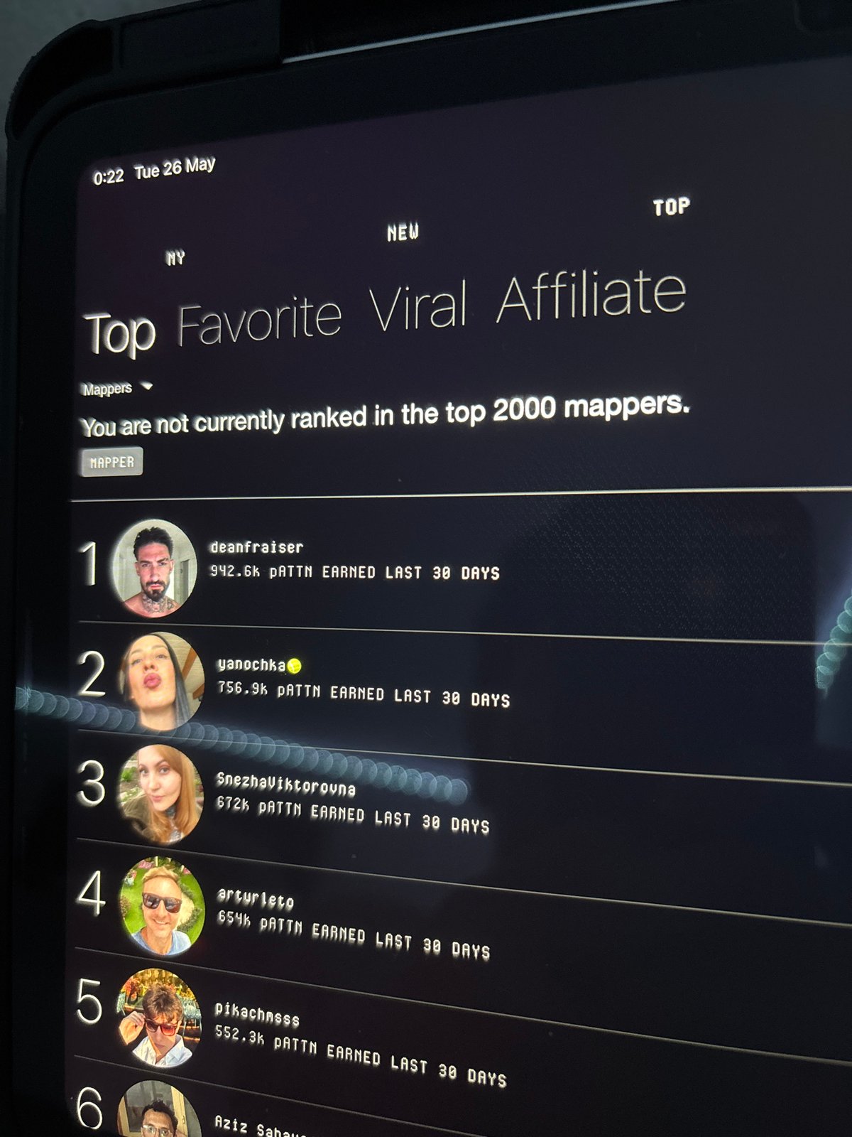 Mobile affiliate leaderboard screen captured in Bulgarian town