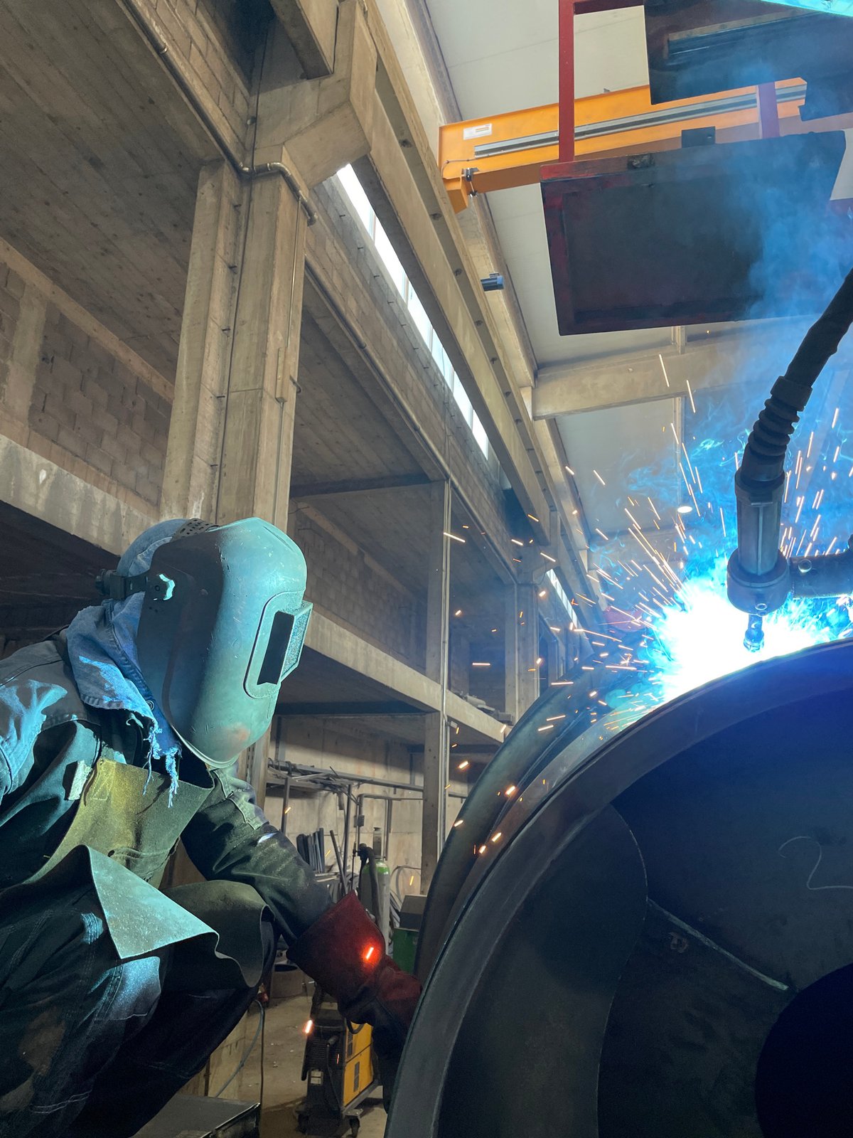 Early morning welding work observed in Čeluga, Montenegro