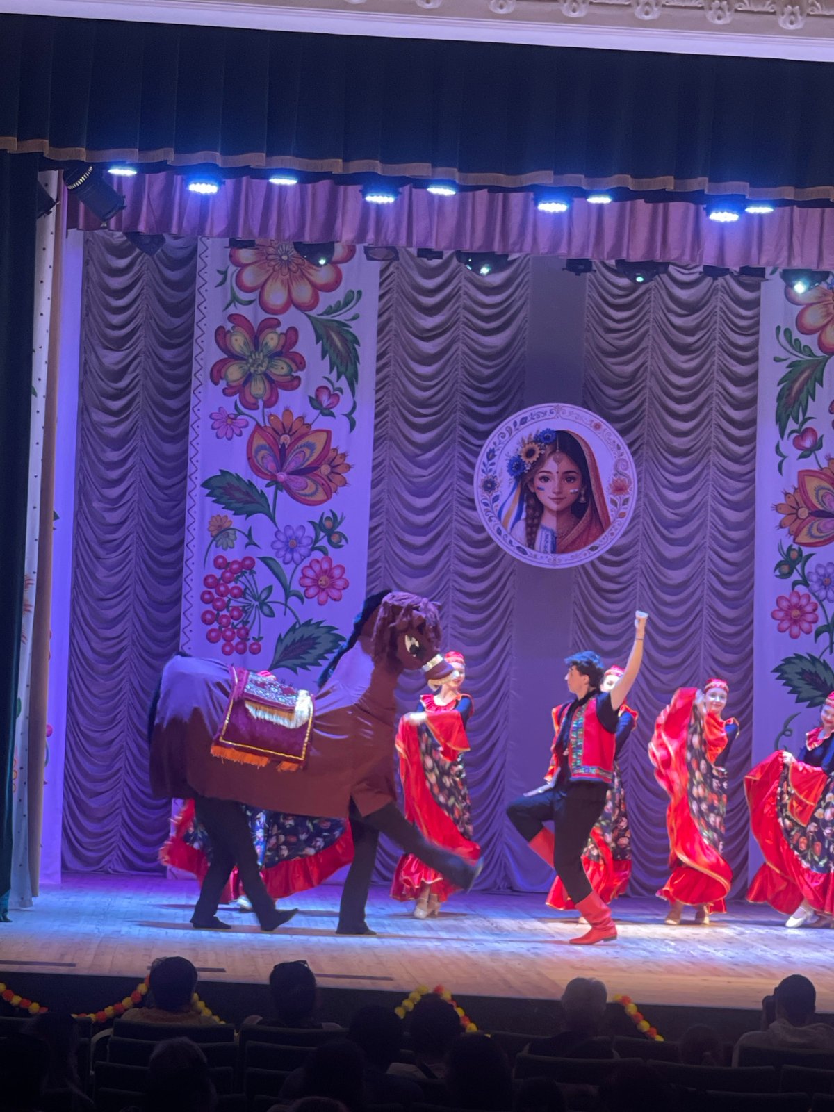 Traditional dance performance draws audience in Гожули, Ukraine
