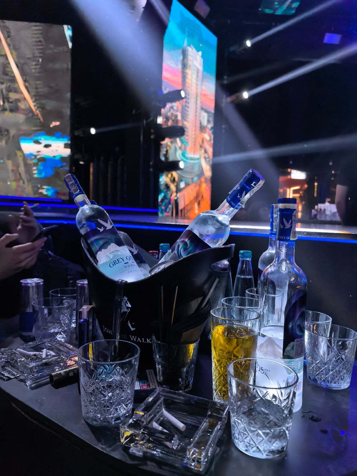 Sofia nightclub evening documented by witnesses amid rainy weather