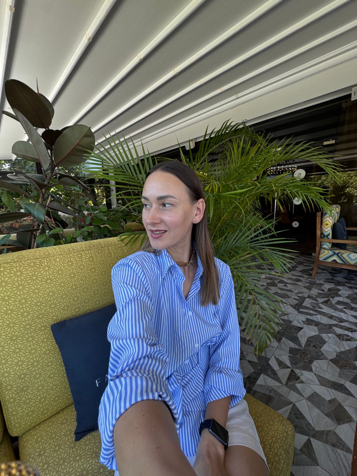 Sunny morning in Sochi: café food, palm walkways, and street strolls