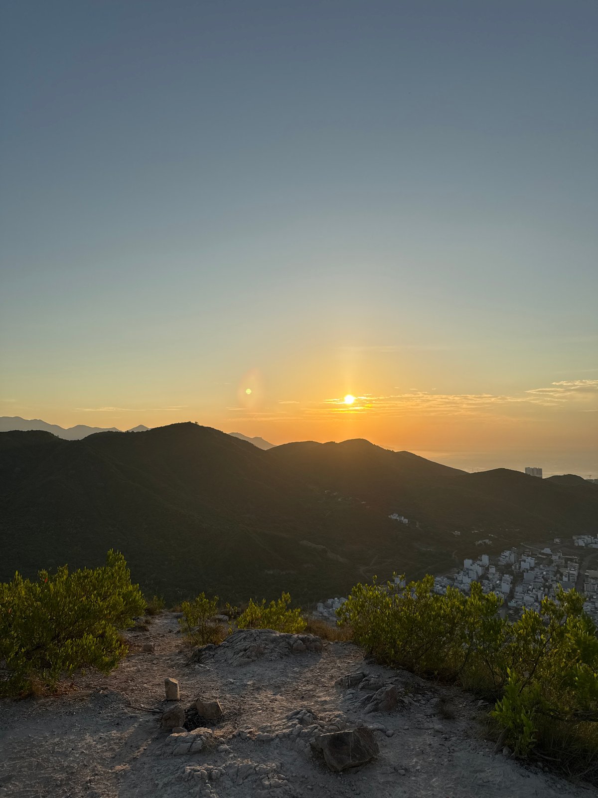 Sunset views from the hills above Nha Trang's coastline